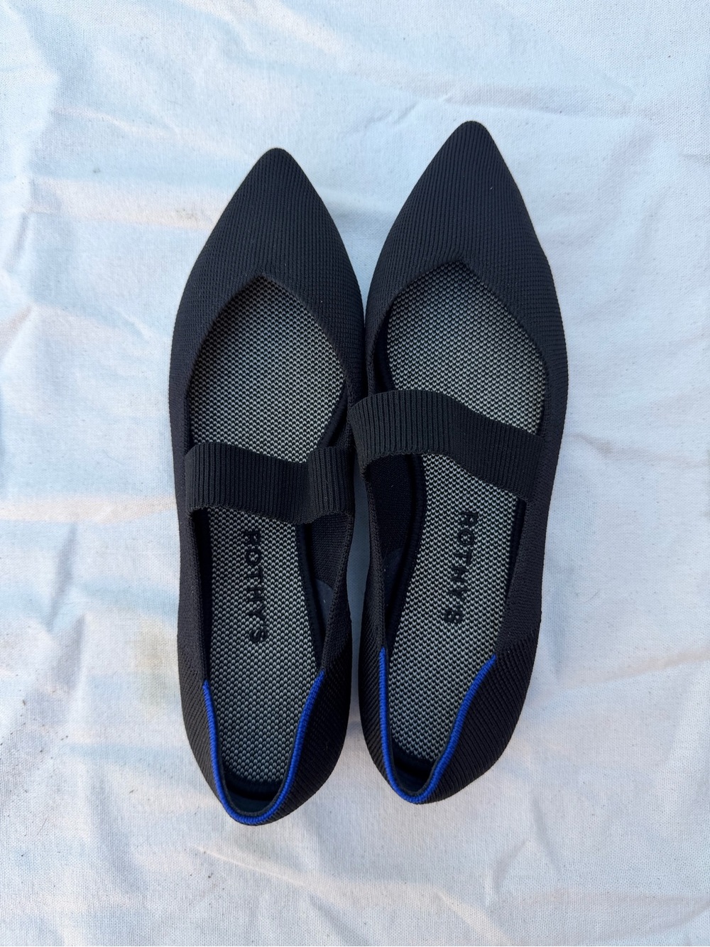 Rothy's pointed Mary Jane flats
